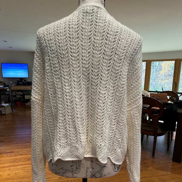 Frye Women's Beige Knit Cropped Sweater - Picture 3 of 5